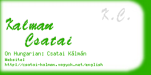 kalman csatai business card